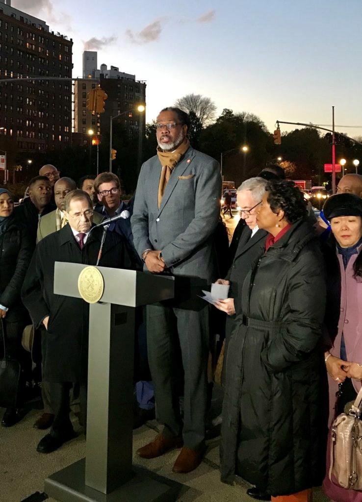 Comptroller Stringer, Minister Foy and local elected officials gathered in solidarity to the victims of Saturday's Pittsburg shooting.