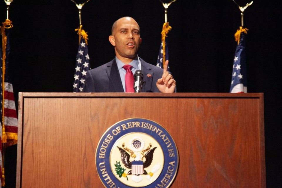 Congressman Hakeem Jeffries issued a sharp rebuke against President Trump's divisive rhetoric and politics at his annual State of the District Address