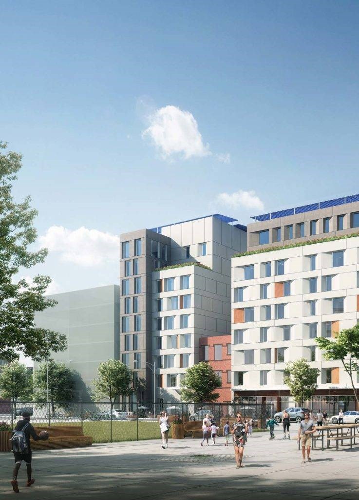 The development plan will allow for the construction of 5 buildings that will include commercial and community space, along with over 380 new apartments