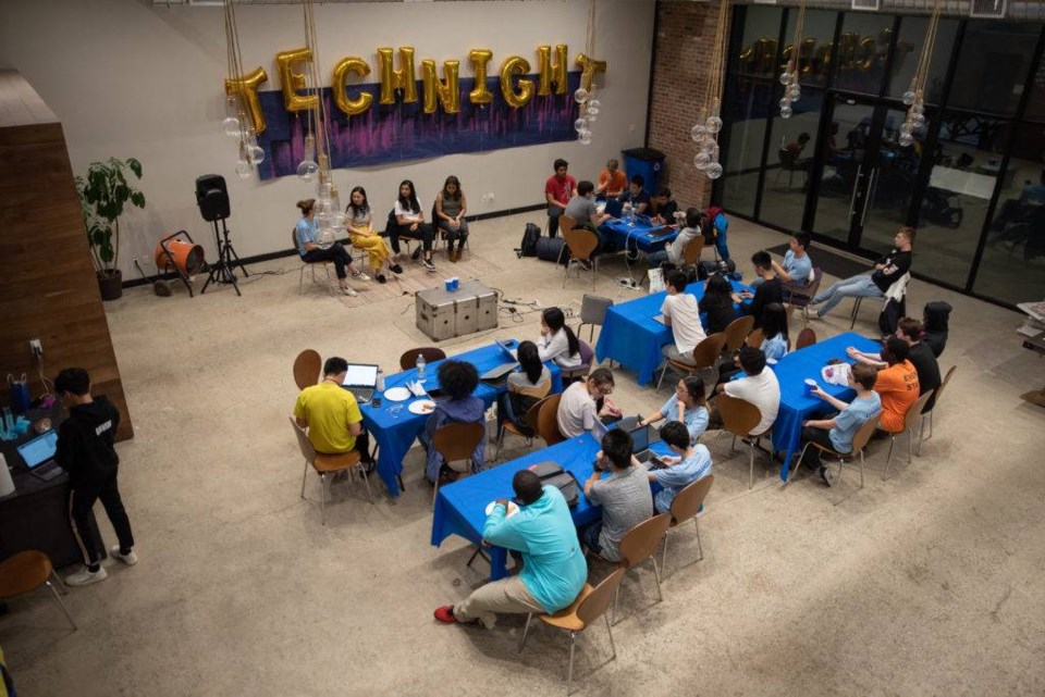 Brooklyn Tech students organize a weekend-long "hackathon" at the Bushwick Generator