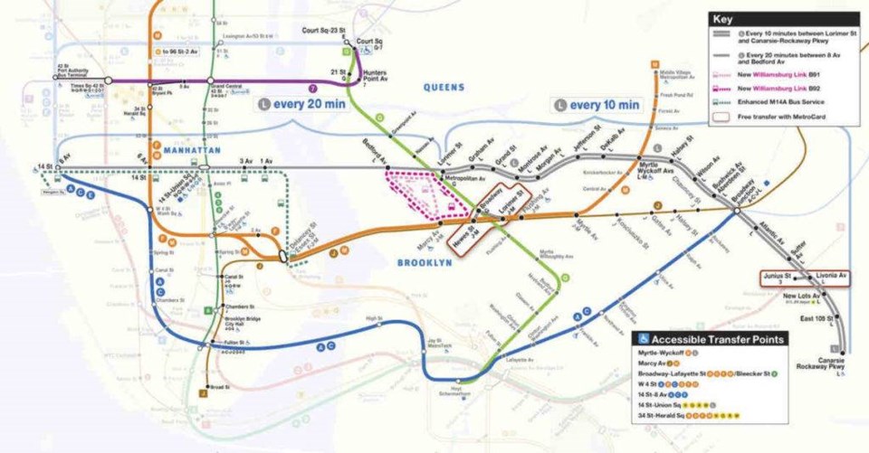 While the L train service will be reduced on weeknights and weekends, opting for alternative subway lines and buses may be your best options