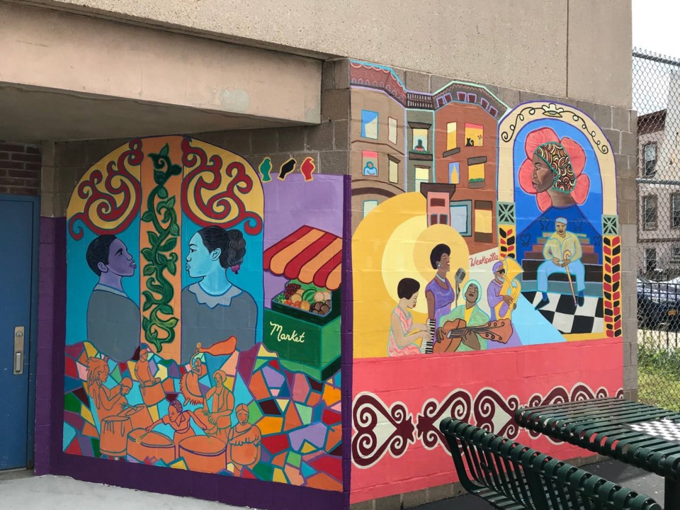 Student painted mural