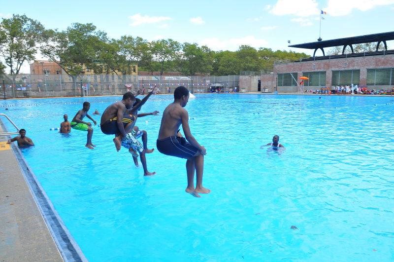 Brooklynites can cool down at eight different public pools in Bushwick, Bedford Stuyvesant, Brownsville, East Flatbush and Fort Greene.