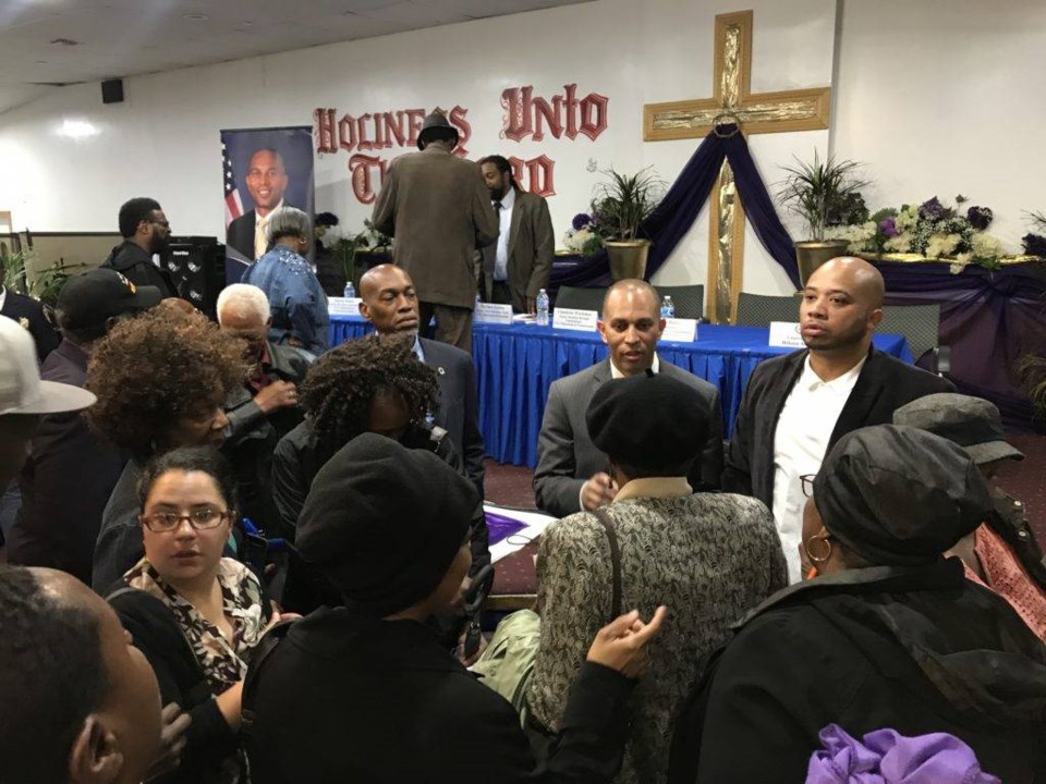 Rep. Hakeem Jeffries gathered city officials to address the concerns, including healthcare, of East New York and Brownsville residents