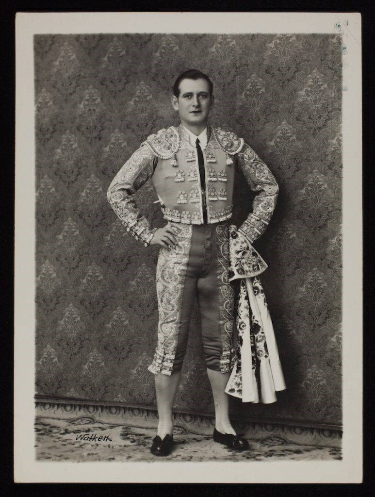 Sidney Franklin in a matador's suit