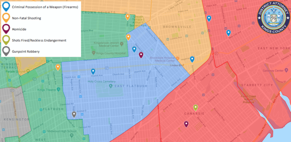 The defendants are alleged members of subsets of the Folk Nation street gang, which operate primarily in and around East Flatbush and Flatbush