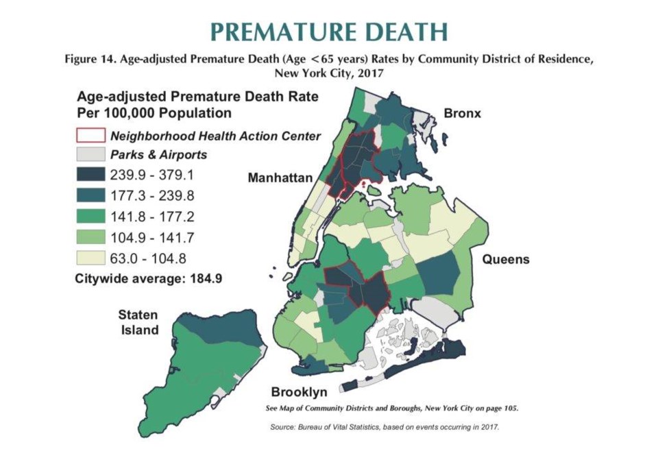 The life expectancy of New Yorker is steadily rising, yet disparities along racial and economic lines continue to persist, reveals the latest Summary of Vital Statistics