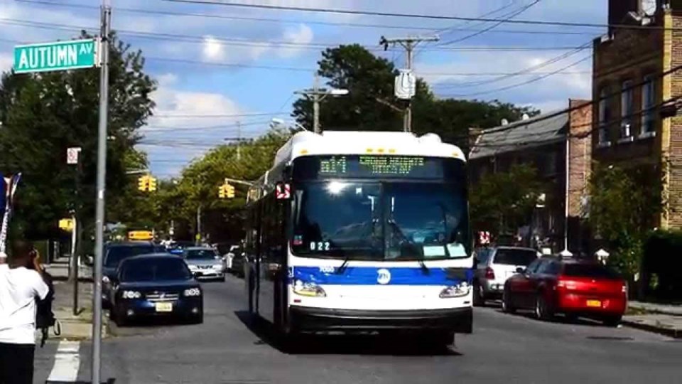 B14 bus route on Sutter Ave, Van Sinderen Ave and Junius Street in East New York
