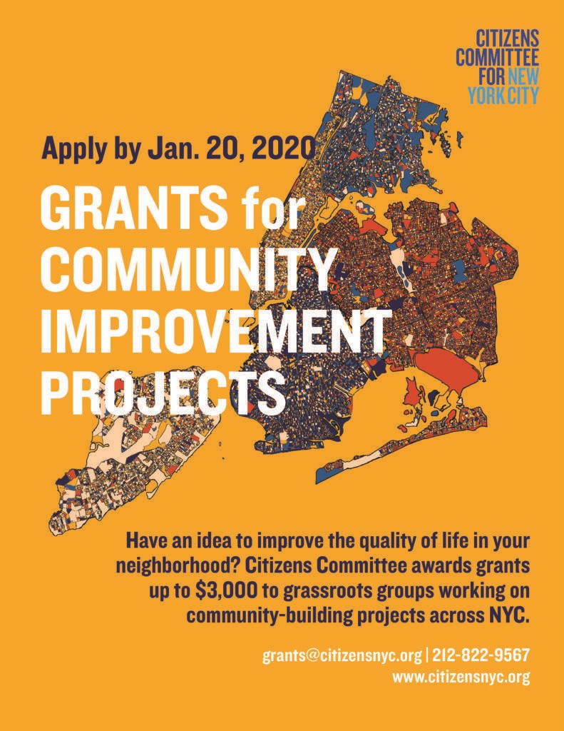 Citizens Committee for New York City, CCNYC, neighborhood grants, Arif Ullah, Peter H. Kostmayer, local improvement projects 