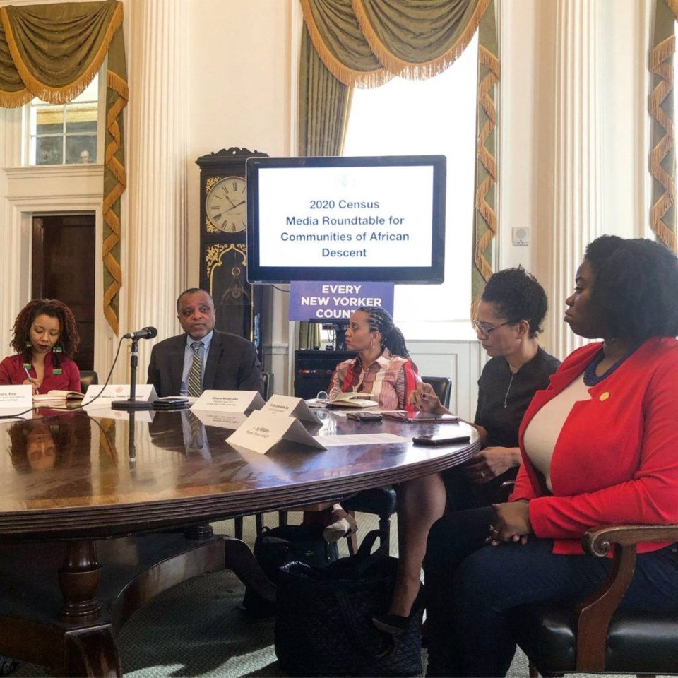 Census 2020, communities of African descent, undercount, hard-to-count, outreach campaign, black-led media, Kathleen Daniel, Julie Menin, Lurie Daniel-Favors, Esq., Phillip Thompson; L. Joy Williams, Sheena Wright, Esq., and Jennifer Jones Austin, Esq.