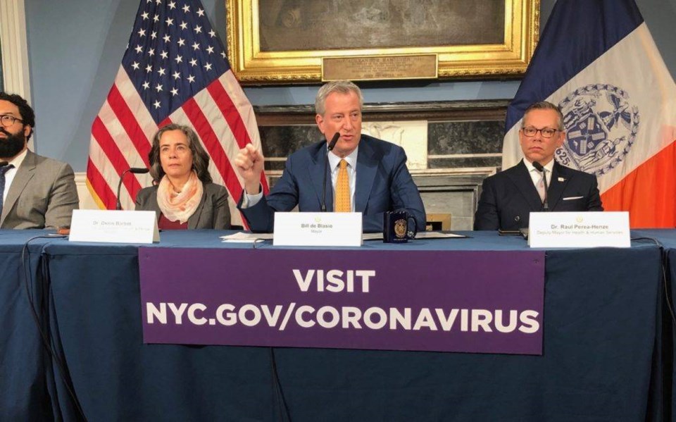 Bill de Blasio, newspapers, COVID-19, Coronavirus, Dr. Oxiris Barbot, Dr. Raul Perea-Henze