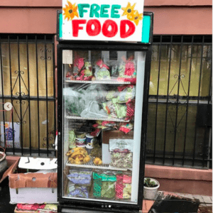 The free food fridge on Van Buren St. Photo: A New World In Our Hearts' Instagram.