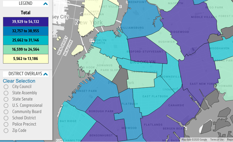Concentration of children between 0 and 17-years-old. Photo: Citizens' Committee for Children of New York website.