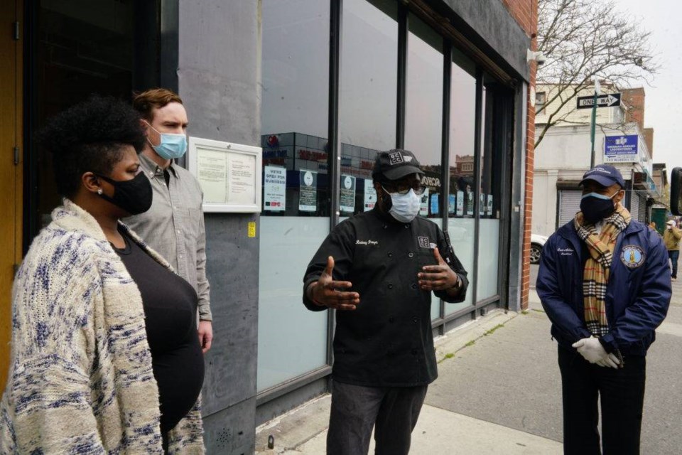 Brownsville Community Culinary Center, Collective Fare, COVID-19, coronavirus, essential workers, Brownsville, LaToya Meaders, Lucas Denton, Rodney Frazier, Meals for All, Brooklyn, first responders, meal deliveries