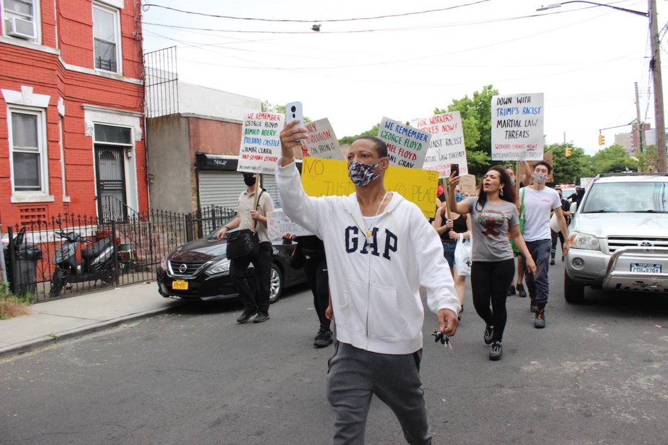 Black Lives Matter peaceful protest in East New York. Photo by Anna Bradley-Smith.