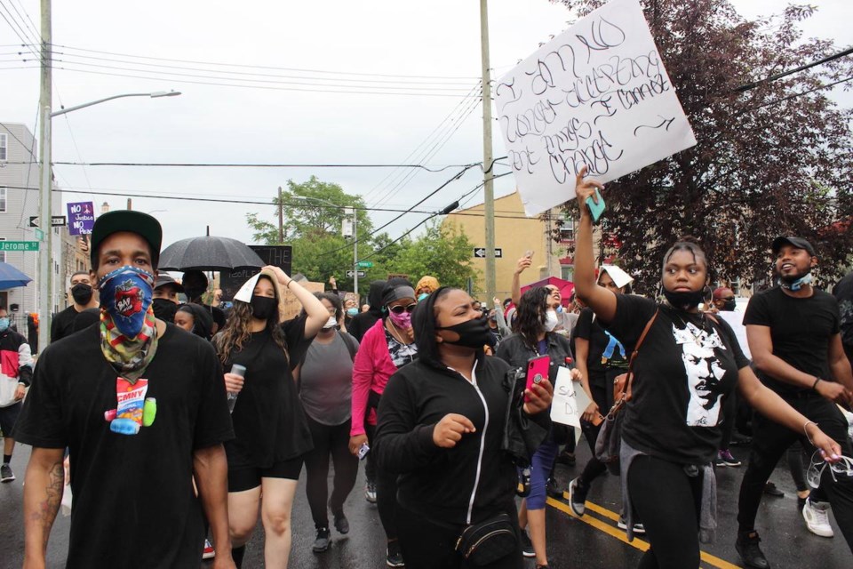 Black Lives Matter peaceful protest in East New York. Photo by Anna Bradley-Smith.