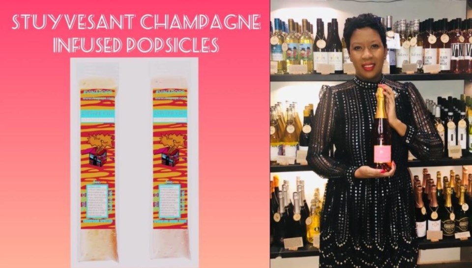 Marvina Robinson is releasing champagne popsicles. Photo courtesy of Marvina Robinson.