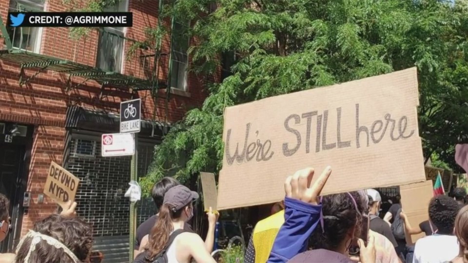 Protesters Continue Fight For Racial Justice Over Holiday Weekend At ?Confronting July 4th? March In Brooklyn