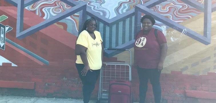 Each week the Sistas Van hands out free supplies to folks in need. Photo courtesy of Black Women's Blueprint.