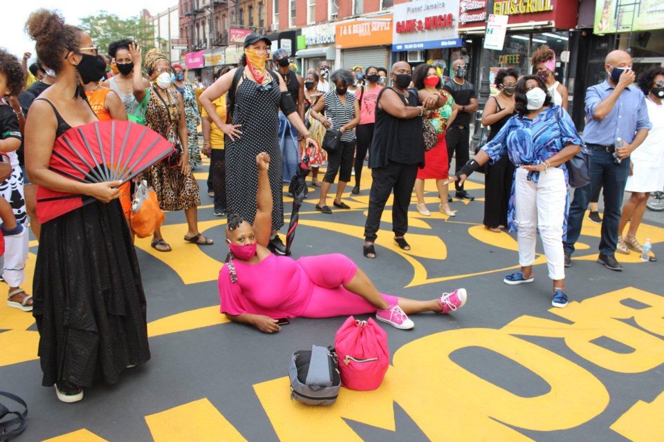 artist, Billie Holiday Theatre, restoration plaza, Black Lives Matter mural, BLM mural