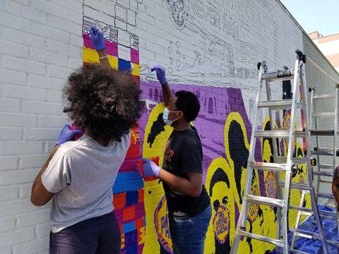 youth design center, mural, BLM, Brownsvile