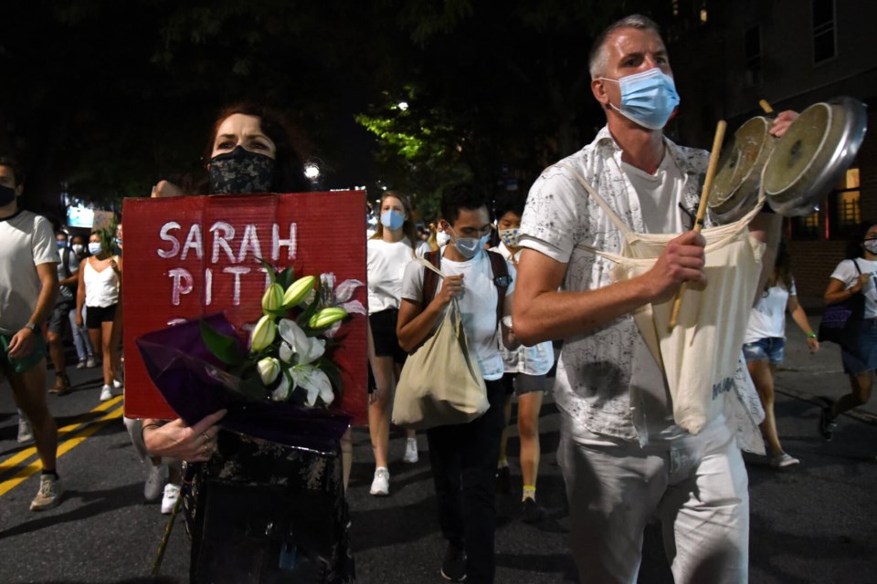 Vigil for slain cyclist Sarah Pitts ends with police aggression