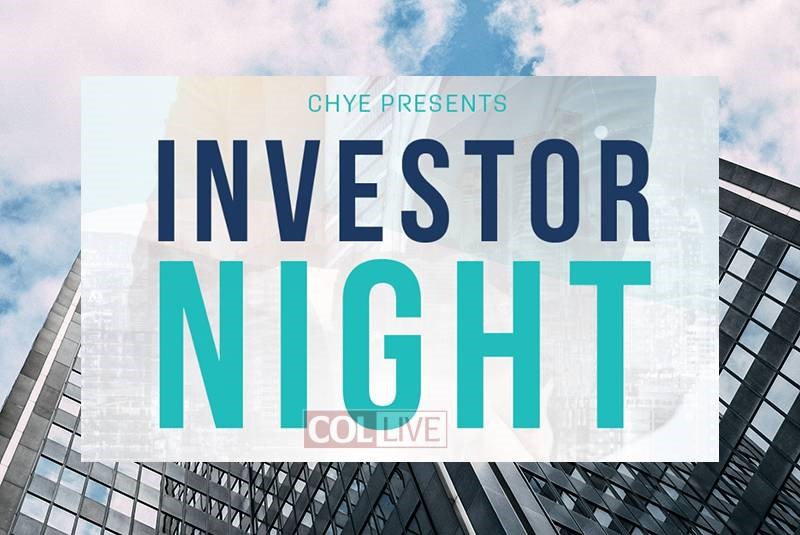 CHYE to Present Investors Event to Help Startups