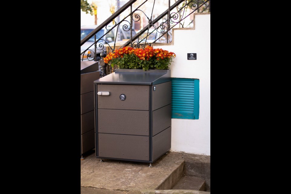 Parcel Bin with Planters Photo: Supplied