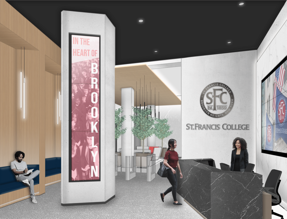 Ground Lobby &#8211; Entrance &#8211; AV Column &#8211; Proposed (3) Screens-1