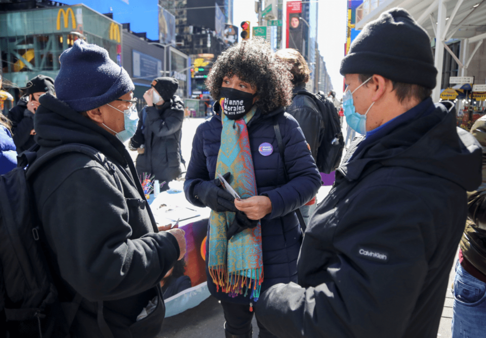 Dianne Morales Campaigning