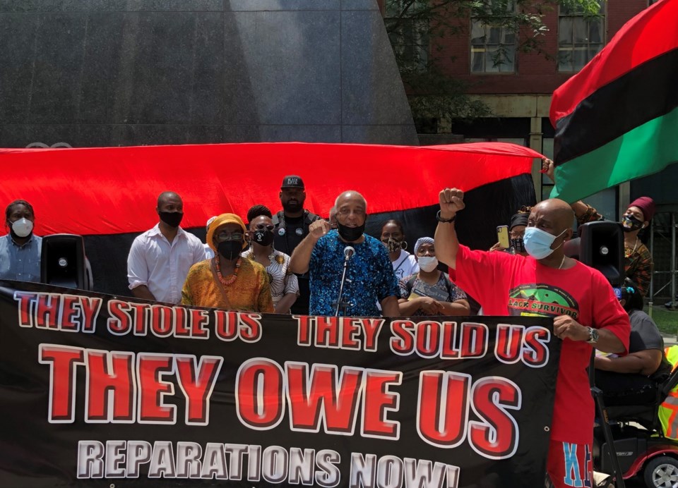 reparations rally