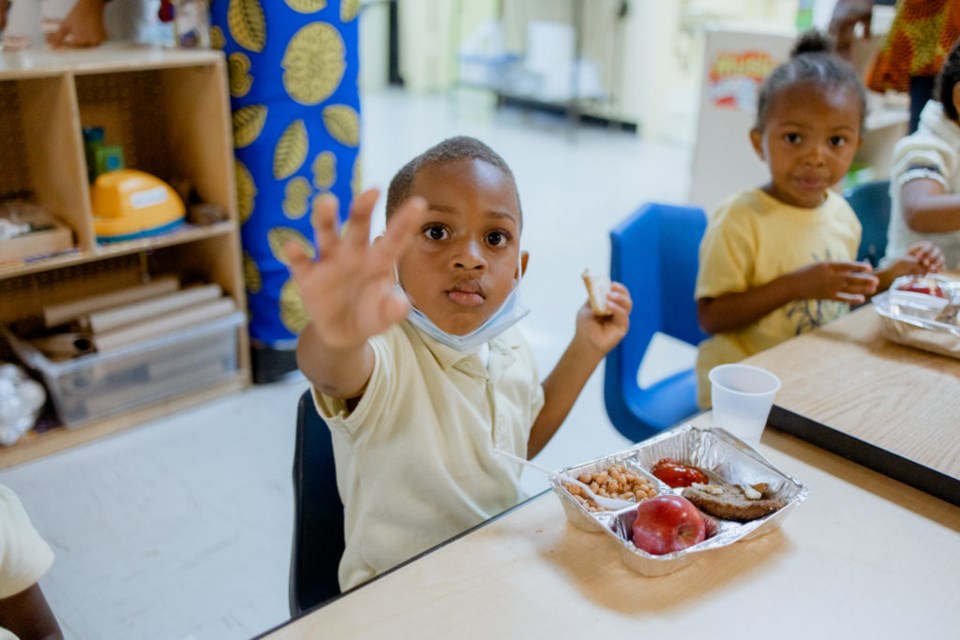 At the Little Sun People preschool in Bed-Stuy, the teachers are refered to as 'mamas' and 'babas,' to emphasize the African experience of every child belonging to the village. Photo: Cootchill Nelson.