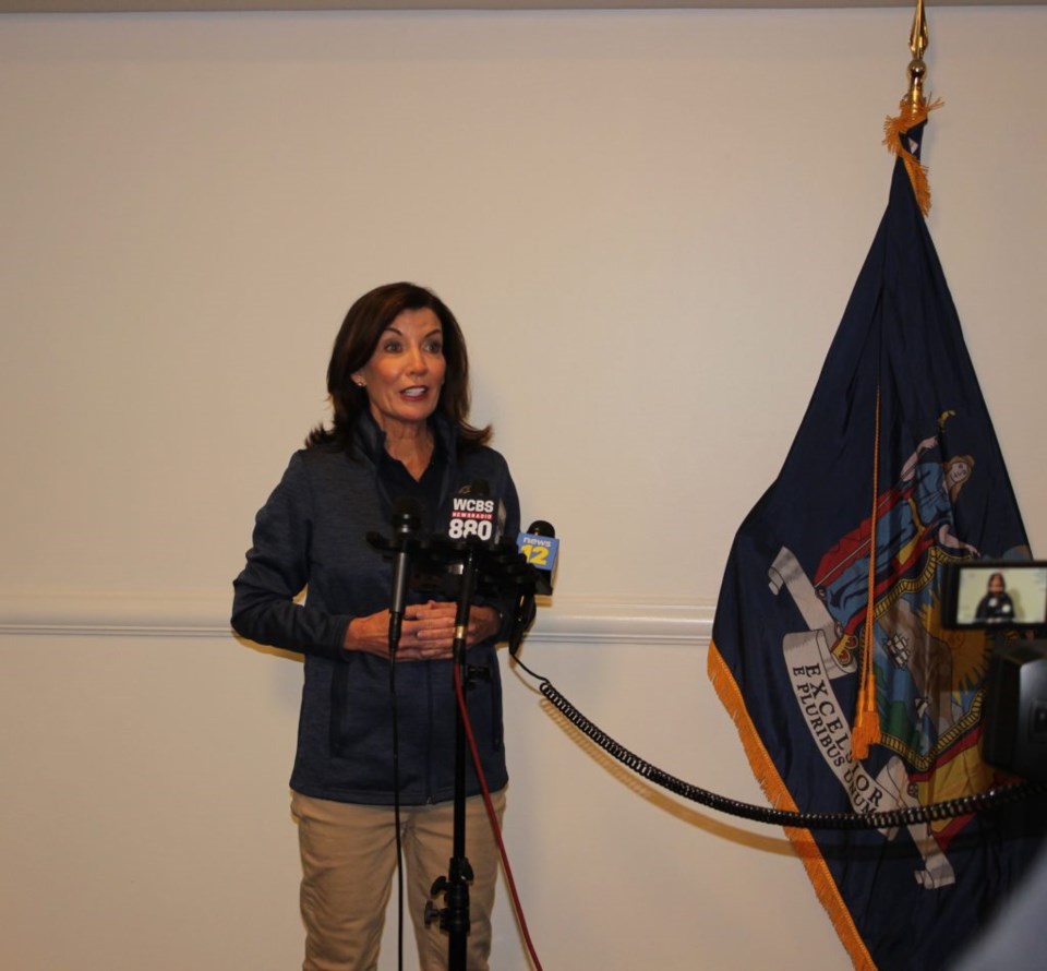 Kathy Hochul at Barclays Center. Photo by Miranda Levingston for the BK Reader.