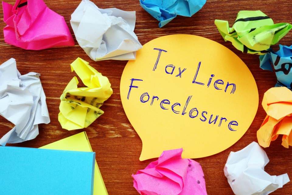 Tax,Lien,Foreclosure,Phrase,On,The,Sheet.
