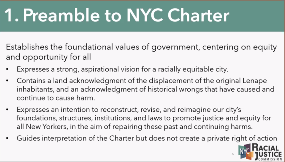 Proposed Preamble NYC Charter