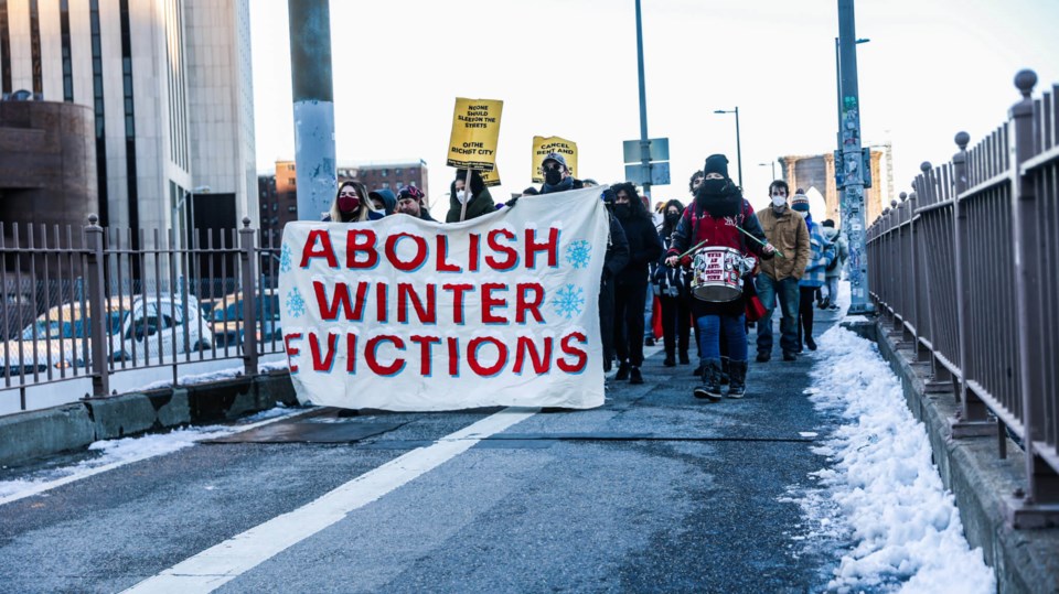 Brooklyn tenants, activists march as end of eviction moratorium looms