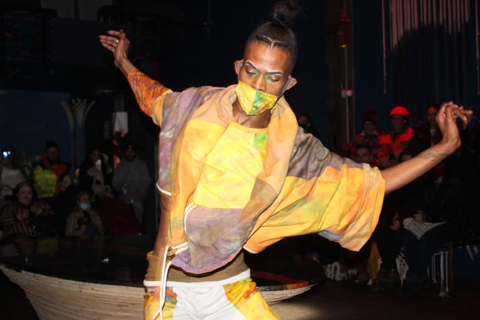 This zip-up shirt, by Tilly J d Wolfe Lapidos, can also function as pants. Photo: Miranda Levingston for the BK Reader.