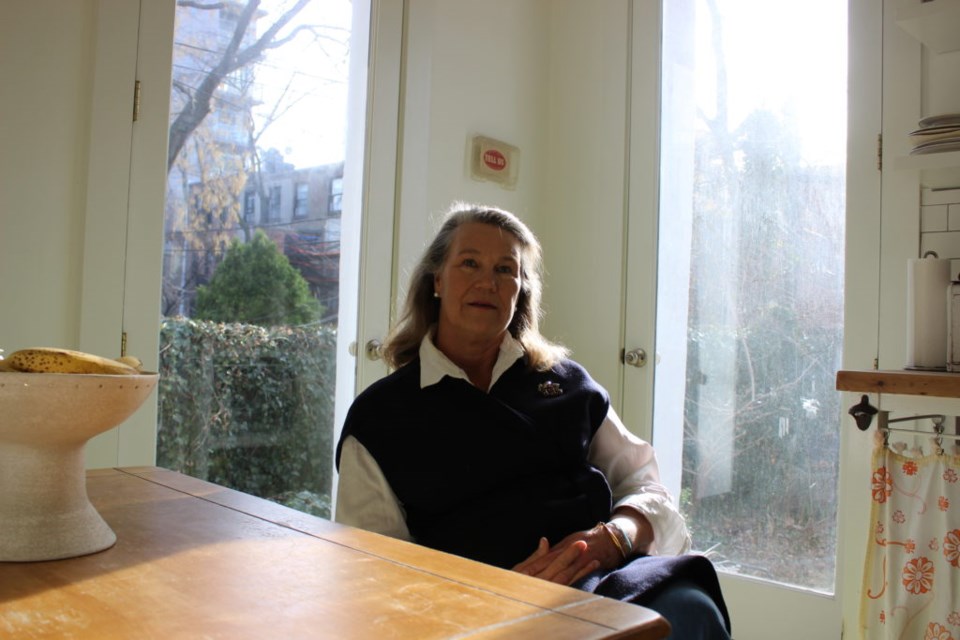 Cecilia Clarke, at her kitchen table in Fort Greene. Photo: Miranda Levingston for the BK Reader.