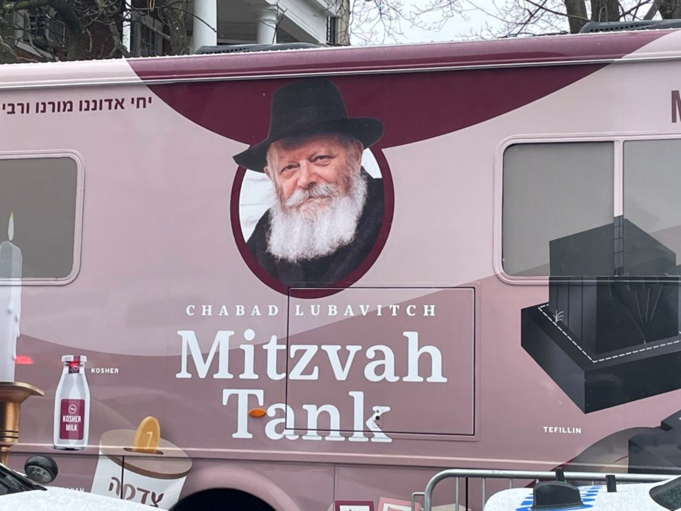 A picture of the Rebbe graced some of the Mitzvah Tanks. Photo:  C. Zawadi Morris for the BK Reader.
