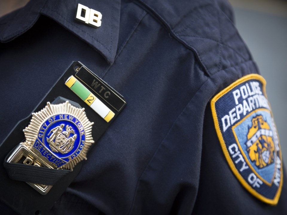 New,York-july,12,2016:,Close,Up,Of,A,Detectives,Badge