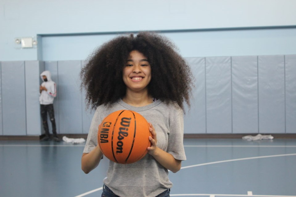 She shoots, she scores! Myra Beji at the gym where she plays ball with her friends. Photo: Miranda Levingston for the BK Reader.