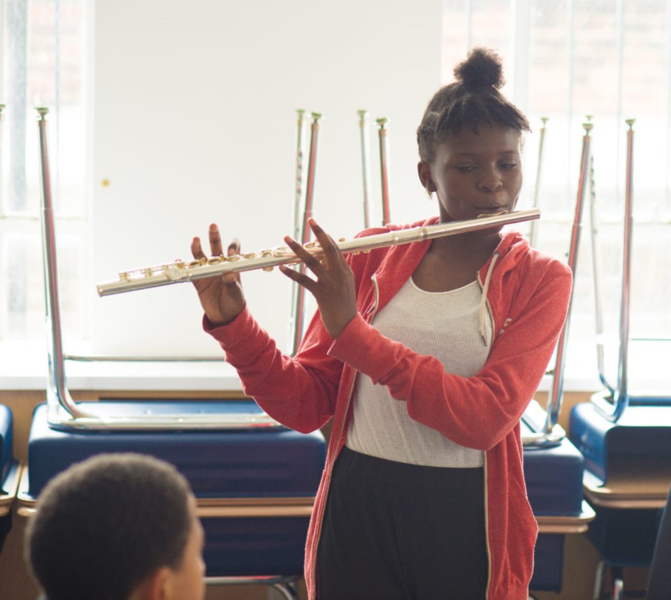 A Horizons student performing her new skill for her classmates. Photo: provided.  