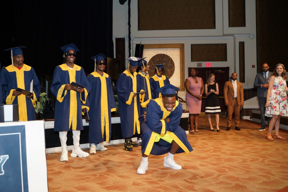 Tariq Timber at graduation. Photo: provided by the Eagle Academy Foundation. 