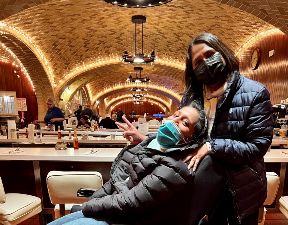 Lakshmee Lachhman-Persad and her sister Annie Lachhman at the Grand Central Terminal Oyster Bar.