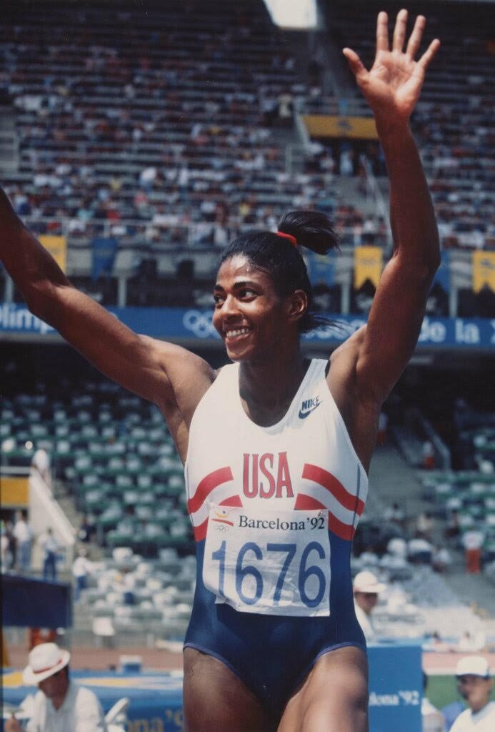 Kym Carter in a Team USA uniform at the 1992 Olympics.