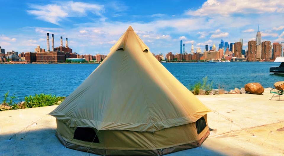 One of two tents currently available for happy glampers. Photo: provided by NYC Glamping.