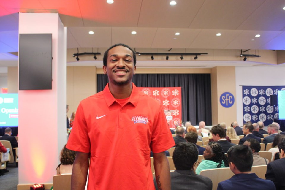 "I'm very excited for the new building and I'm liking everything I'm seeing," Terell Howard, a graduate student, said at the event. Photo: Miranda Levingston for the BK Reader.