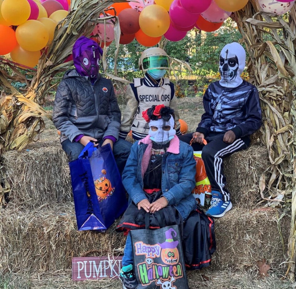 Children in costumes at annual East Flatbush 'Spooktacular' event 2021. Photo: Provided/Elite Learners.