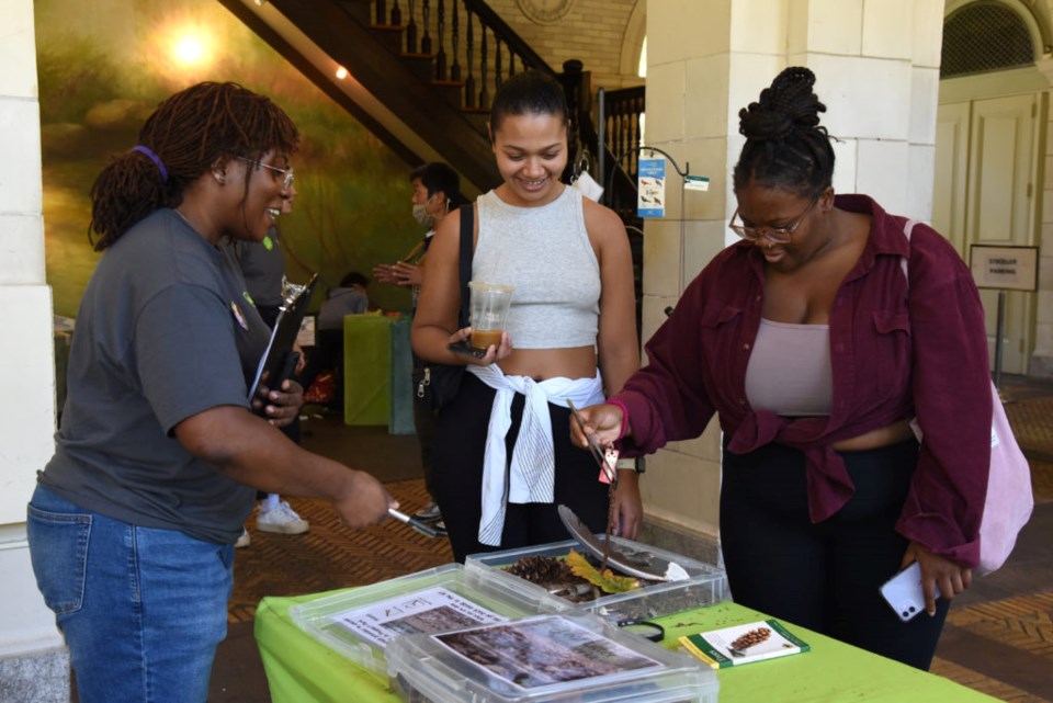 Volunteers learning about Prospect Park's biodiversity. Photo: courtesy of the Prospect Park Alliance. 