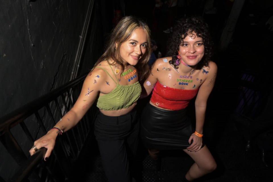 Emily Gurland and Nina Gofur of Fever Dream. Halloween at Elsewhere. Photo: Jonathan Mora for the BK Reader.